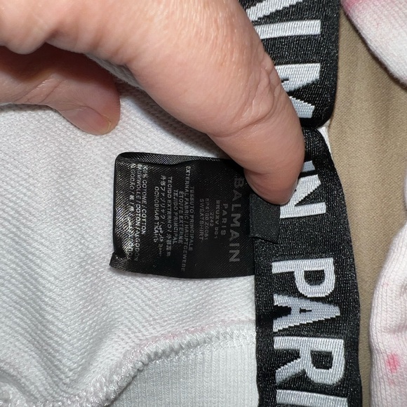Balmain Pink and White Hoodie - Picture 6 of 6
